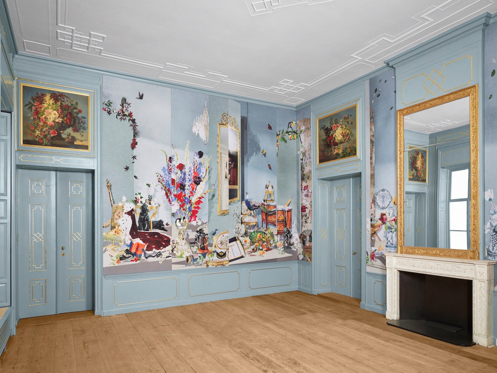 Talent and Partner, Scheltens & Abbenes: Photographic paper collage — Royal Dutch blue salon (Fig. 1)